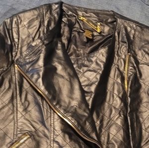 Iman leather jacket, black,woman's medium